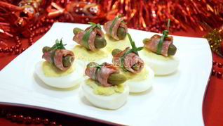 Рецепт Фаршированных яиц Зимняя закуска