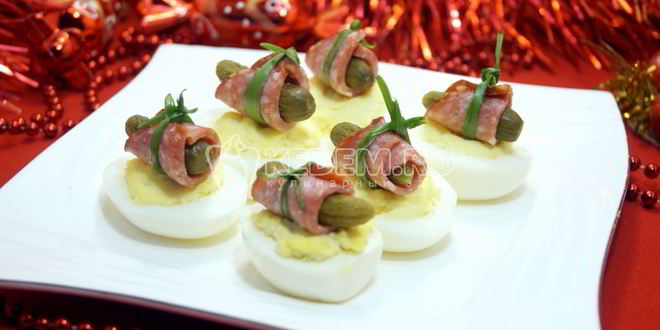 Рецепт фаршированных яиц зимняя закуска