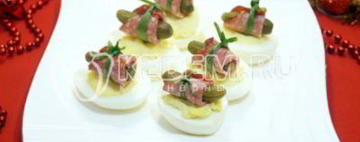 Шаг 7: фаршированных яиц зимняя закуска
