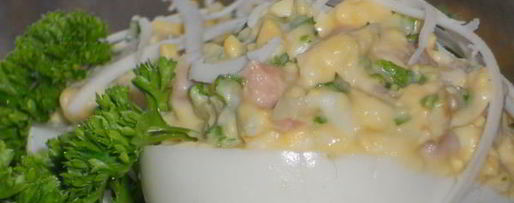 Шаг 4: яиц фаршированных балыком