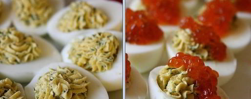 Шаг 2: яиц фаршированных красной икрой