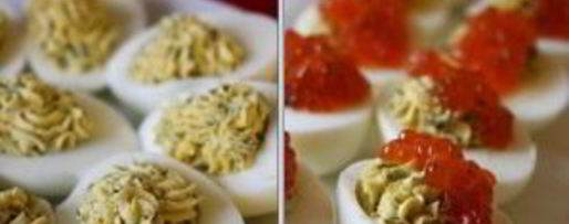 Шаг 4: яиц, фаршированных красной рыбой