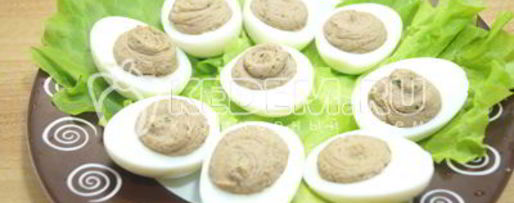 Шаг 6: яиц фаршированных печенью