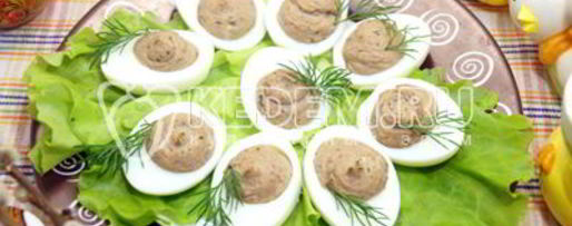 Шаг 7: яиц фаршированных печенью