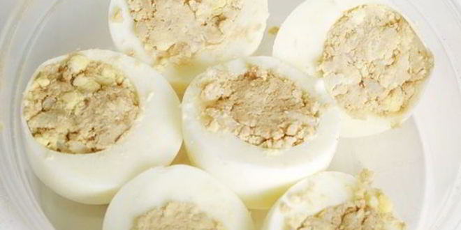 Рецепт яиц, фаршированных рисом