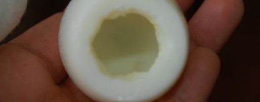 Шаг 5: яиц, фаршированных суфле из семги и красной икры