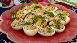 Рецепт Яиц фаршированных тунцом и икрой из водорослей