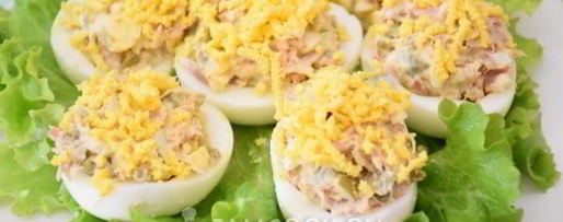 Шаг 7: яиц, фаршированных тунцом