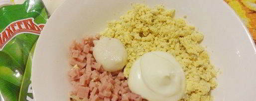 Шаг 4: яиц, фаршированных ветчиной и хреном