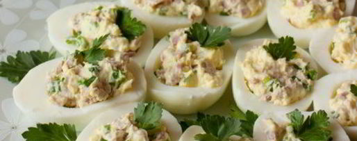 Шаг 5: яиц, фаршированных ветчиной