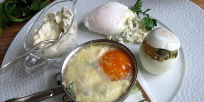 Рецепт яйца пашот, кокот и фаршированное