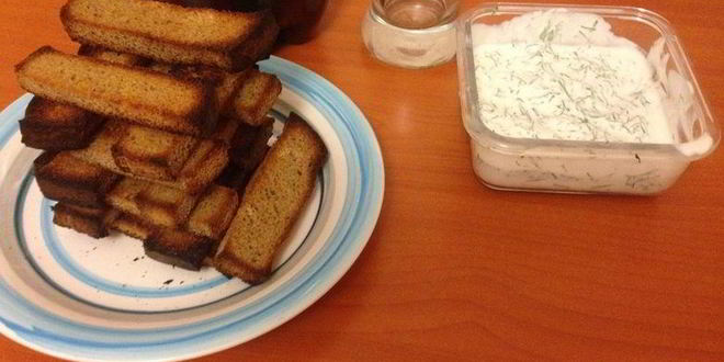 Рецепт чесночных гренков к пиву