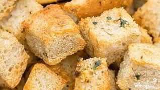 Рецепт Гренков из белого хлеба в духовке