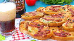 Рецепт Гренков к пиву с колбасой