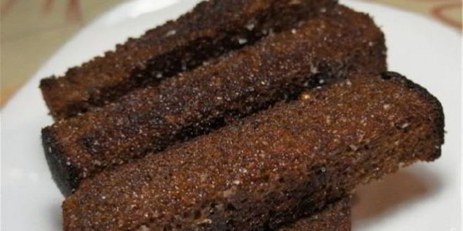 Рецепт гренков с чесноком на сковороде