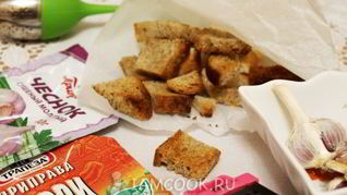 Рецепт Гренков с чесноком в духовке