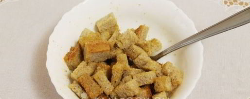 Шаг 6: гренков с чесноком в духовке