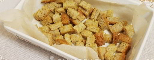 Шаг 7: гренков с чесноком в духовке