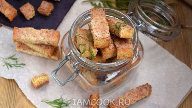 Рецепт Гренков с крабово-креветочной пастой