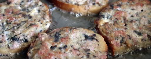 Шаг 5: гренков с мясным фаршем и шампиньонами