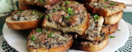 Шаг 6: гренков с мясным фаршем и шампиньонами