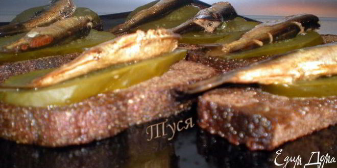 Рецепт гренков с шпротами