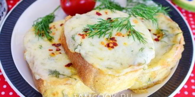 Рецепт гренков с сыром и чесноком в духовке