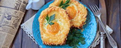 Шаг 12: гренков с сыром и яйцом в духовке