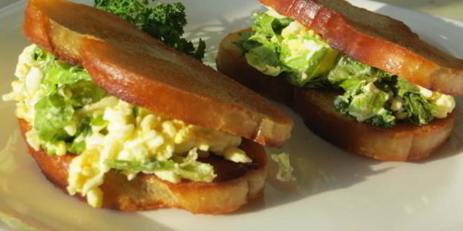 Рецепт гренки с яичным салатом