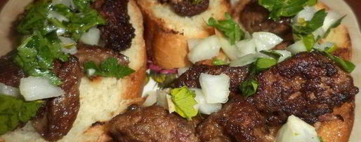 Шаг 4: гренков с жареной печенкой