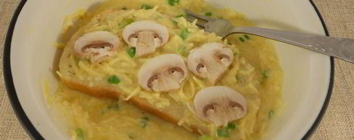 Шаг 3: сырных гренков с припеком из шампиньонов