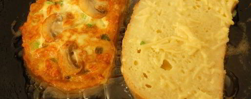 Шаг 4: сырных гренков с припеком из шампиньонов