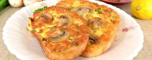 Шаг 5: сырных гренков с припеком из шампиньонов