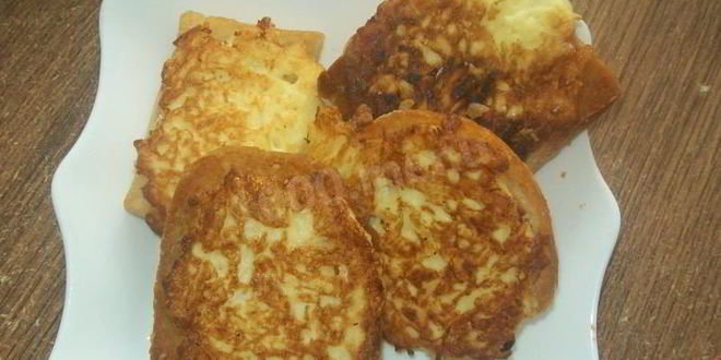 Рецепт сырных гренков с сыром и чесноком