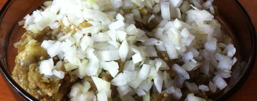 Шаг 2: икры из баклажанов с луком