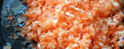 Шаг 1: икры из овощей