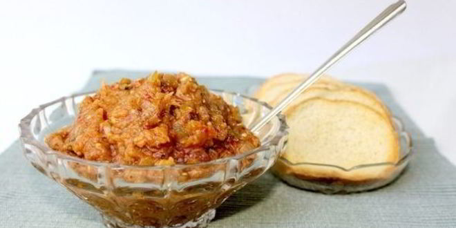 Рецепт икры из печеных баклажанов