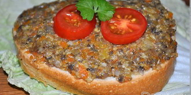 Рецепт икры из шампиньонов с овощами