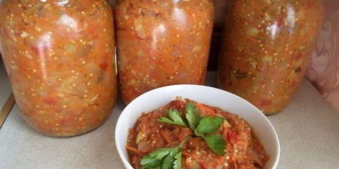 Рецепт икры кабачковой с баклажанами на зиму