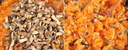 Шаг 6: кабачковой икры с шампиньонами