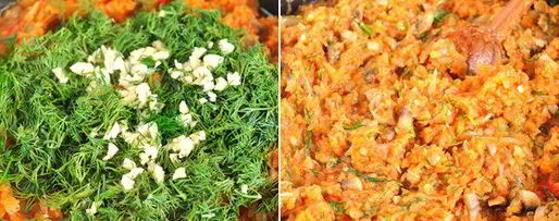 Шаг 7: кабачковой икры с шампиньонами