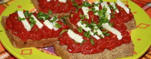 Шаг 6: свекольной икры с баклажаном