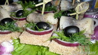 Рецепт Бутербродов-канапе с селедкой