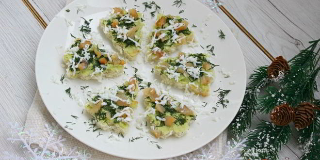 Рецепт канапе новогодние елочки