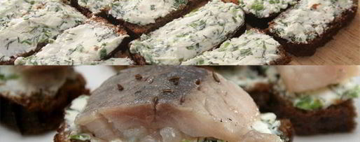 Шаг 3: канапе по-русски с селедкой