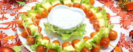 Шаг 5: канапе рождественский венок