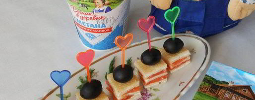 Шаг 12: канапе с блинами и семгой