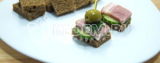 Шаг 3: канапе с бужениной