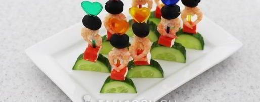 Шаг 4: канапе с креветками