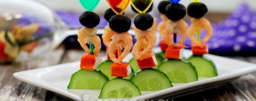 Шаг 6: канапе с креветками